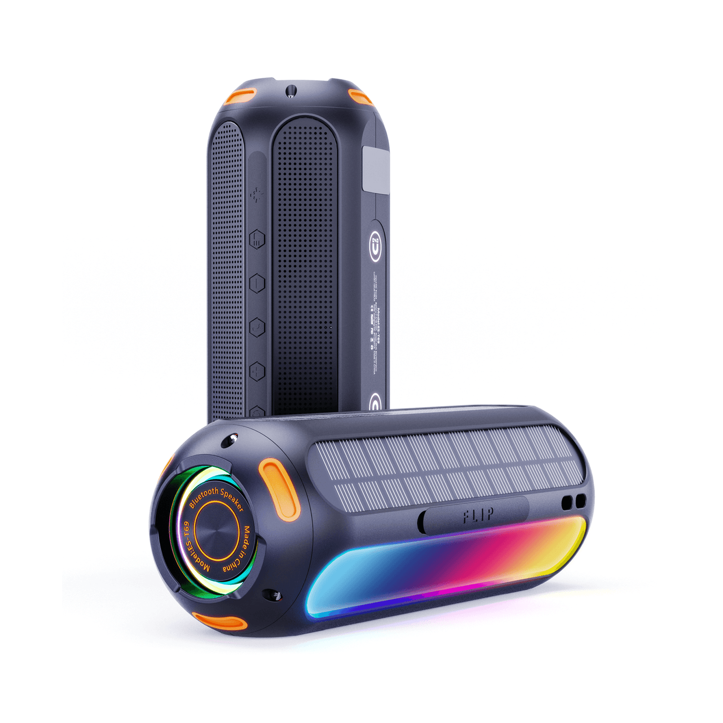 Outdoor Magnetic Bluetooth Speaker with Solar Charging